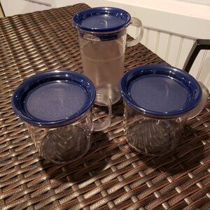 NWT Tupperware mugs and creamer